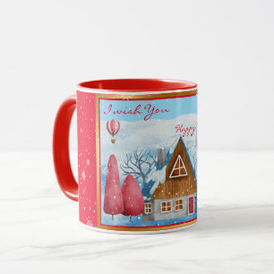 Mug Cardinal sur la Personnaliser du paysage