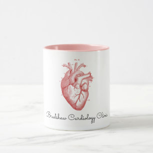 Mug Cardiologue cardiaque anatomique Nom Café