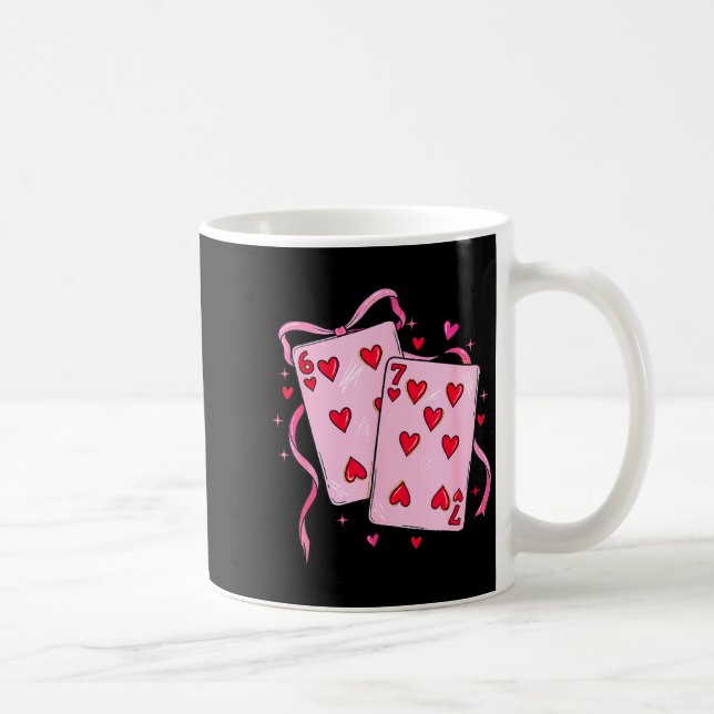 Mug Cards Valentine Meme 6 Coquette Bow Funny Gift Tee (Droite)