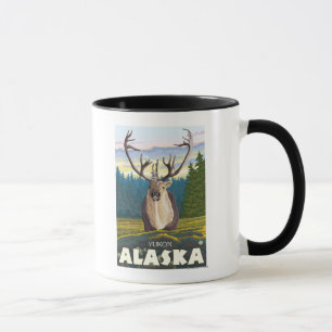Mug Caribou dans le sauvage - le Yukon, Alaska
