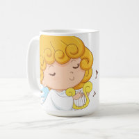 Caricature à main mignonne fille ange