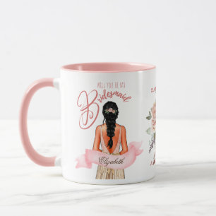 Mug Caricature Bridesmaid Proposition Merci personnali
