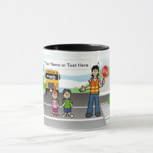 Mug Caricature Crossing Guard par PrintedPerfection.co