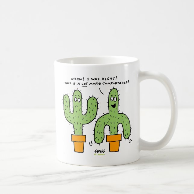 Mug Caricature de Cactus du Désert du Sud-Ouest (Droite)