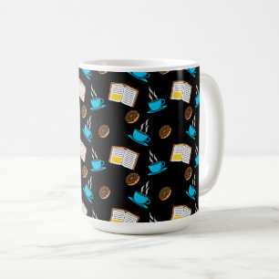 Mug Caricature de café et de beignets