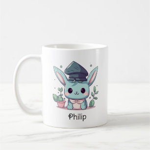 Mug Caricature de Cute Kawaii Graduation personnalisée