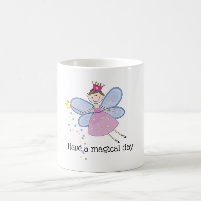 Mug Caricature de fées bleu violet rose mou personnali (Centre)