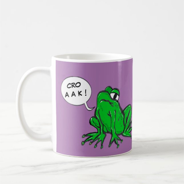 Mug Caricature de la grenouille verte Voix Ballons do- (Gauche)