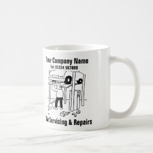 Mug Caricature d'entretien et de réparation de voitur