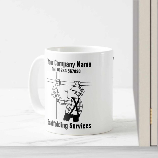 Mug Caricature des services d'échafaudage (Créateur téléchargé)