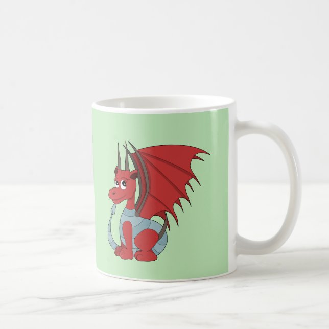 Mug Caricature Dragon Rouge (Droite)