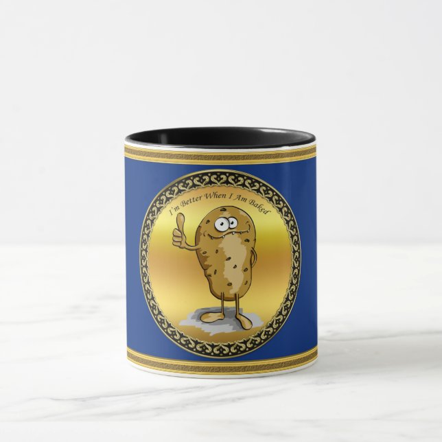 Mug caricature personnage pomme de terre aux grands ye (Centre)