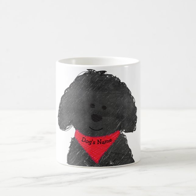 Mug Caricature personnalisée Cute Labradoodle Chiot (Centre)