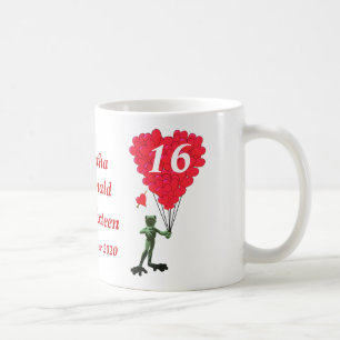 Mug Caricature personnalisée Sweet sixteen de grenouil