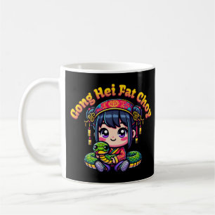 Mug Caricature serpent et fille du Nouvel An chinois
