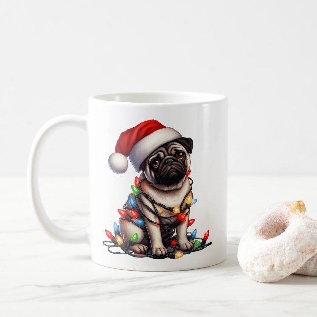 Mug Carlin Chien Chien Chiot Noël (Avec donut)