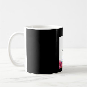 Mug Carlin Noir Avec Papillons Bleus Et Gerberas
