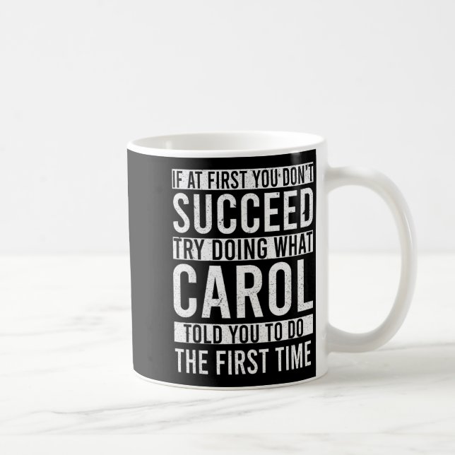Mug Carol D Funny Joke For Women, Black, Small  (Droite)