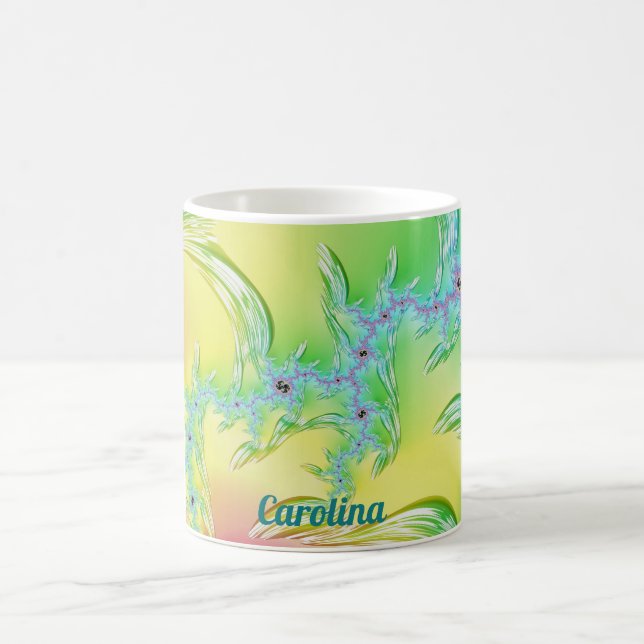 Mug CAROLINA~ Design fractal original ~ Pastel Icicles (Centre)