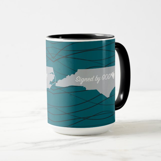 Mug Caroline du Nord Signée par Dieu (Devant droit)