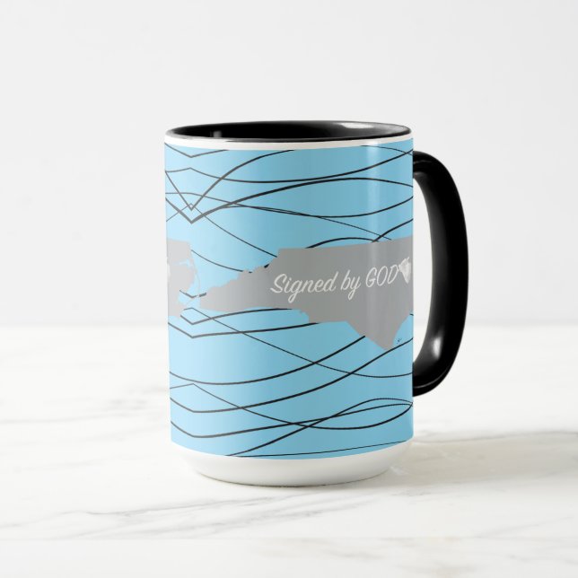 Mug Caroline du Nord Signée par Dieu (Devant droit)