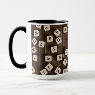 Mug Carpe Diem Carreaux de lettre rayée