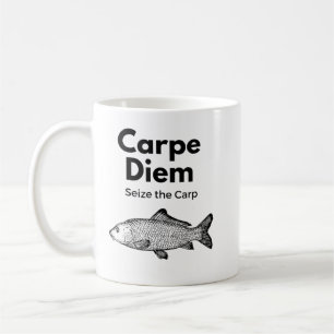 Mug Carpe Diem Saisir la chemise de pêche à la carpe, 