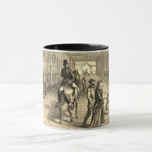 Mug Carpentersville Illinois Iron Trestle Bridge 1871