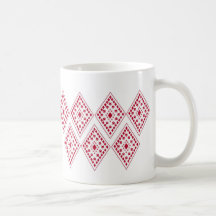 carré en forme de coeur rouge motif