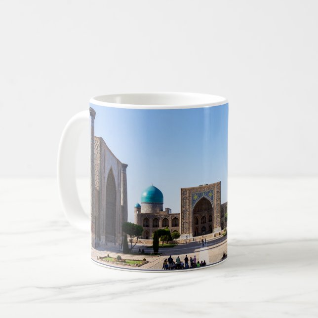 Mug Carré Registan - Samarkand, Ouzbékistan, Asie (Devant gauche)