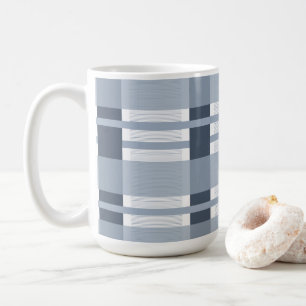 Mug Carreaux bleus et rayures