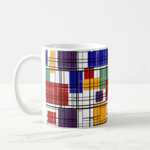 Mug Carreaux géométriques à carreaux seamless à lignes