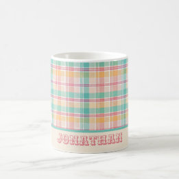 Mug Carreaux Multicolores à Carreaux Personnalisés