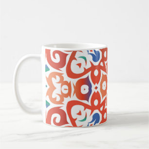 Mug Carreaux ornés d'antiquité talavera mexico. Main d