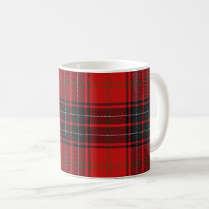 Mug Carreaux Tartan Rouge et Noir Classic Clan Wemyss