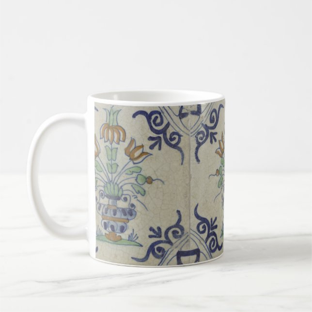 Mug Carrelage Delft Antique Pot de Fleur Céramique (Gauche)