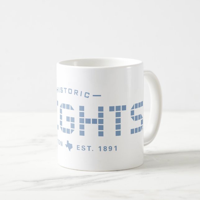 Mug Carrelage Hauteurs, Carrelage Bleu, Grande, Housto (Devant droit)
