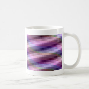 Mug Carrés Abstraits en violet, rose et bleu