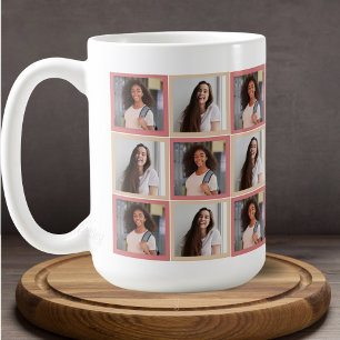 Mug Carrés de deux photos en patchwork Meilleures amie
