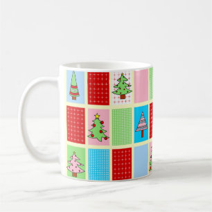 Mug Carrés de Noël colorés