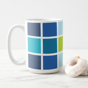 Mug Carrés Vichy Bleu Vert