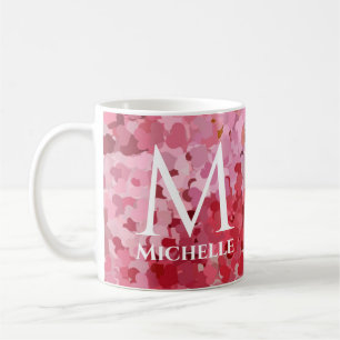 Mug Carrosserie rose sur mesure Modèle Monogramme init
