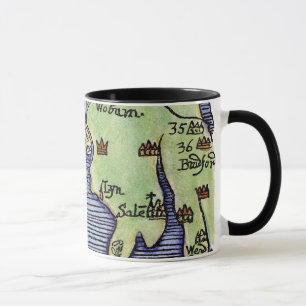 MUG CARTE 1677 DE LA NOUVELLE ANGLETERRE
