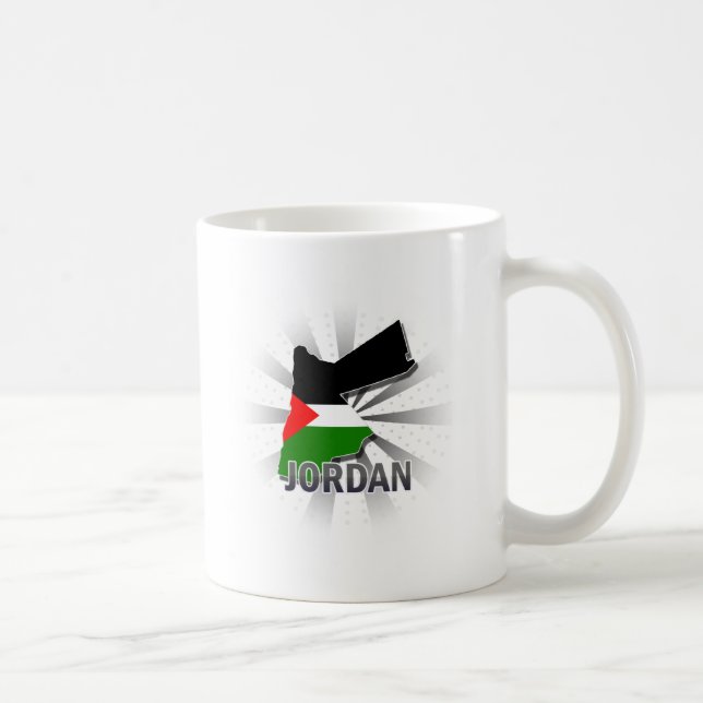 Mug Carte 2,0 de drapeau de la Jordanie (Droite)