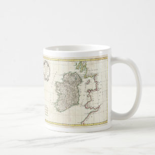 Mug Carte ancienne de l'Irlande (1771)