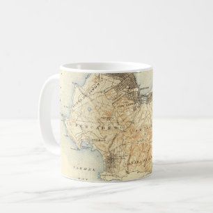 Mug Carte ancienne de Monterey Carmel-by-the-Sea Calif