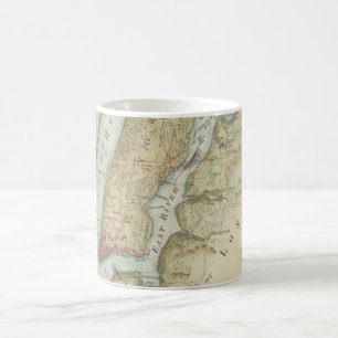 Mug Carte ancienne de New York City (1869)