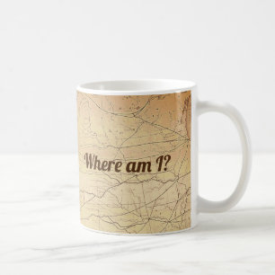 Mug Carte ancienne des lignes de chemin de fer avec te