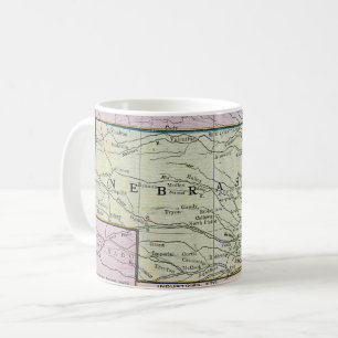Mug Carte ancienne du Nebraska