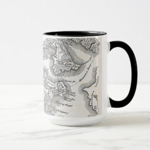 Mug Carte antique de Boston   1775-1776